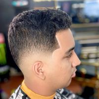 Textured crop with a mid fade